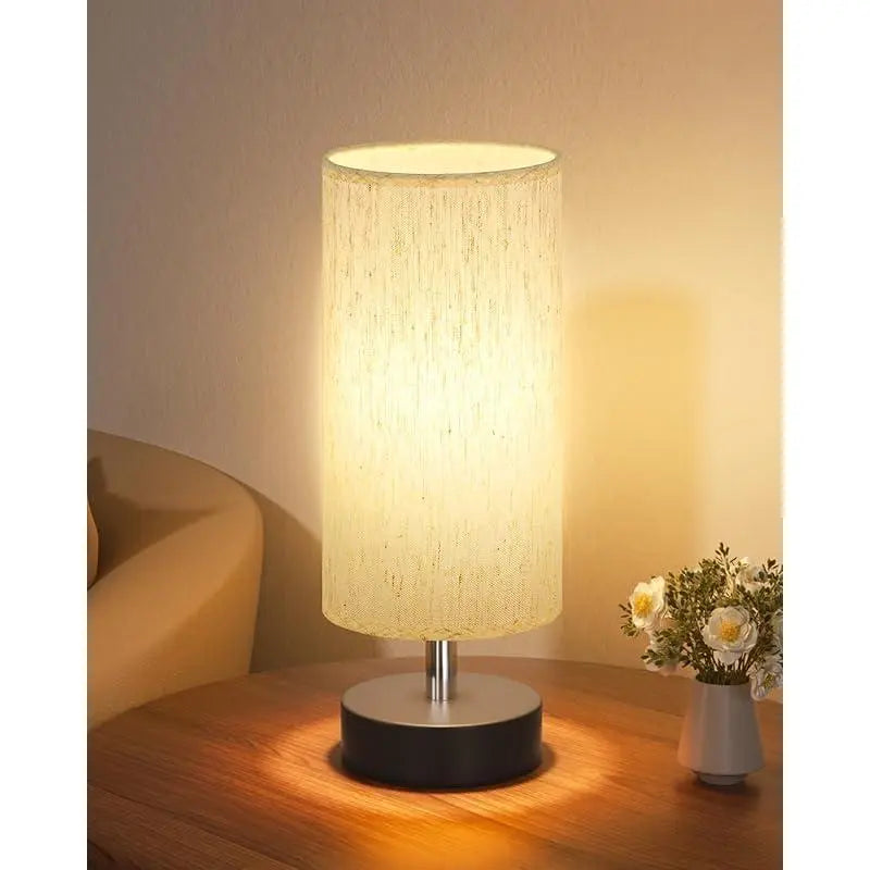 Set of 2 Minimalist Small Table Lamps for Bedroom and Office Use - Ideal for Nightstands, Reading Rooms, Kids' Rooms, Living Rooms, and Dorms